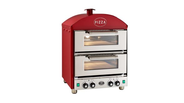 King Edward PK2 Pizza King - Double Deck Pizza Oven - Red