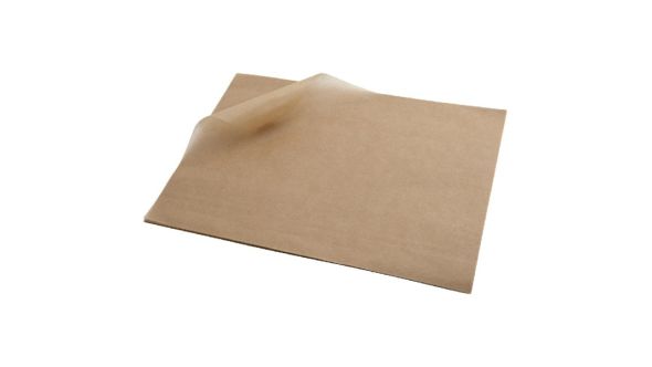 Greaseproof Paper 25X20cm (1000 Shts) Brown - Genware