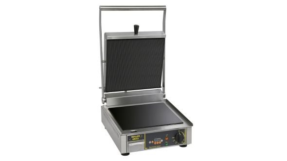 Roller Grill PREMIUM VC L - Ribbed Top and Flat Base Plate Contact Grill