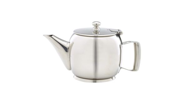 Polished Stainless Steel Premier 2 Cup Teapot 40cl/14oz - Genware PRMT14