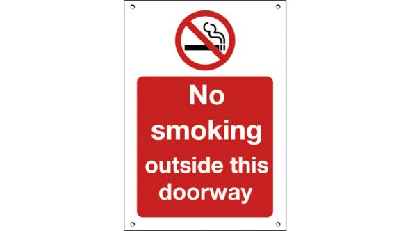 No Smoking Outside this doorway Restaurant / Cafe / Bar Sign - 200x150mm