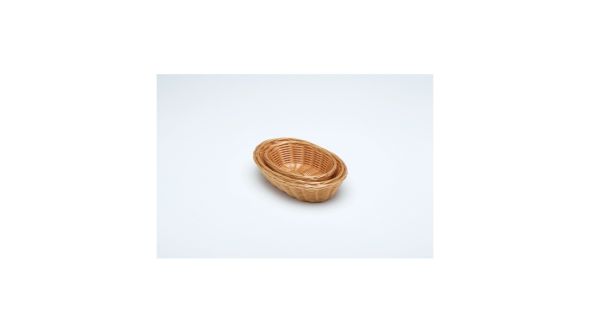 Oval  Polywicker Basket 10""X6.5"X2.5" - Genware