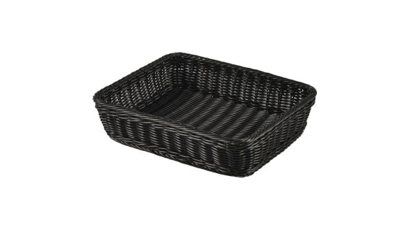 Polywicker Display Basket GN 1/2 Black 325 × 265mm