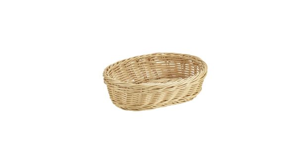 Oval Polywicker Basket 22.5 x 15.5 x 6.5cm - Genware