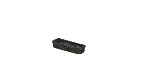 Polywicker Display Basket Black 32X11X5.5cm - Genware