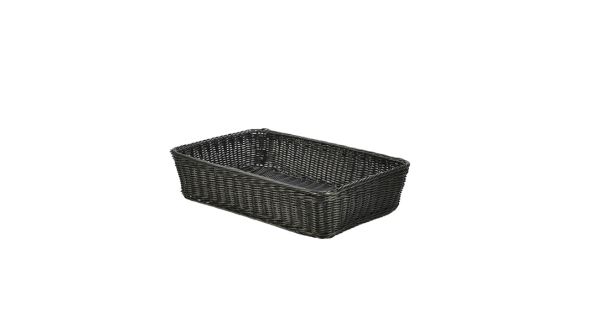 Polywicker Display Basket Black 46X31X10cm - Genware