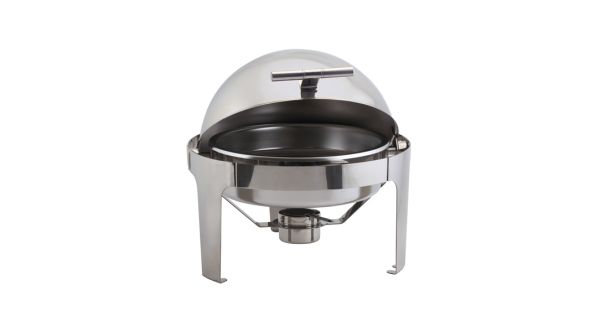 Round Deluxe Roll Top Chafing Dish 6L - Genware R901