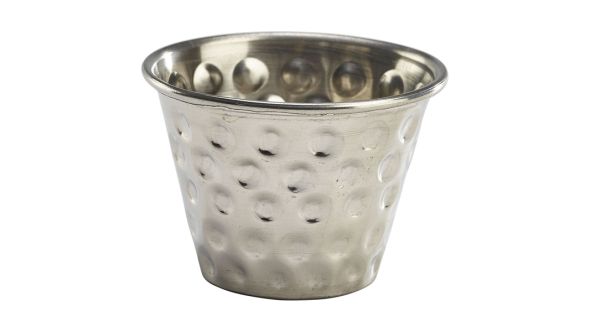 2.5oz Stainless Steel Hammered Ramekin - Genware