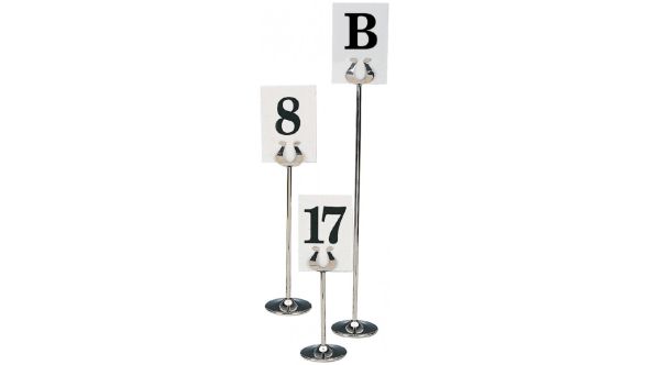 Table Number Holders / Stand Only Stainless Steel - 8 inch, 12 inch & 18 inch