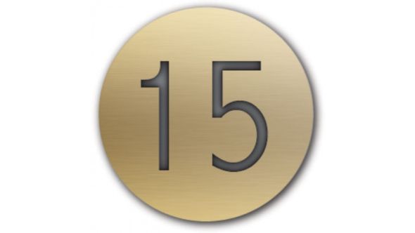 Table Number Discs Gold Engraved for Restaurant / Cafe / Pub - Pk 10