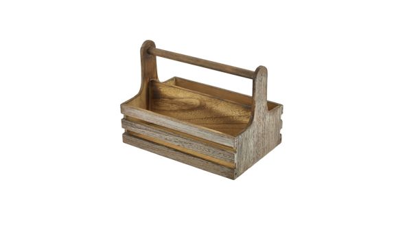 Rustic Wooden Table Caddy - Genware