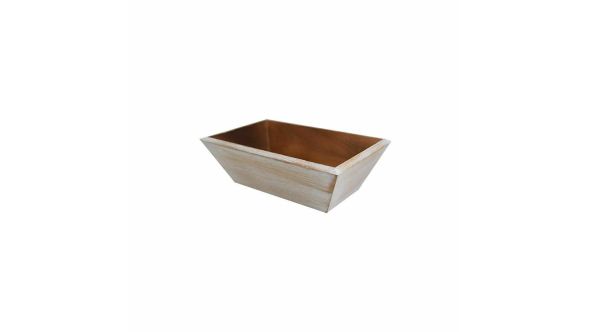 White Washed Woden Bread Box - NAT-AWTRAYW