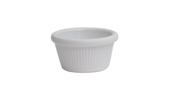 Ramekin Fluted 2oz White 71X36mm - Genware