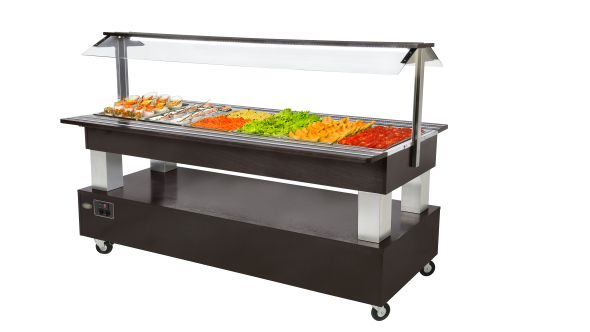 Roller Grill SB60F Refrigerated Buffet Display Unit - Dark Oak