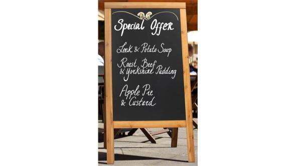 Sandwich A-Board 70X120cm Teak - Genware