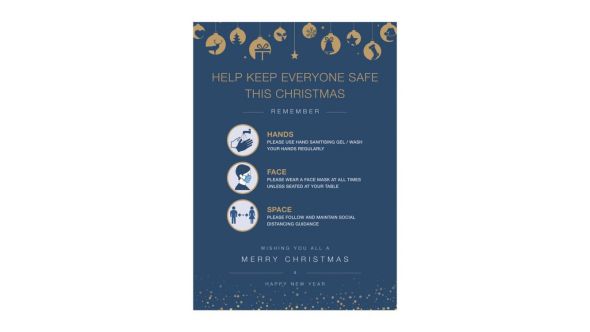 Christmas "Help Keep Safe" Poster a3 - Indoor & Outdoor