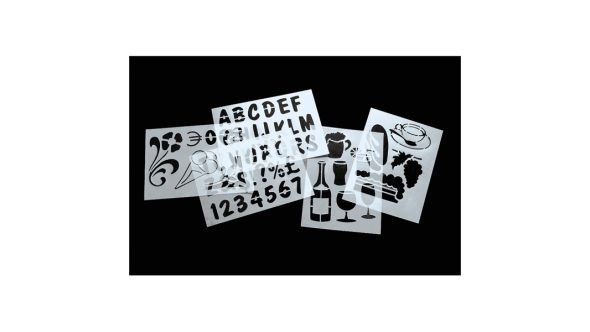 Set Of 6 Cafe Stencils - Genware