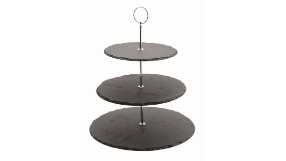 Genware Slate 3-Tier Cake Stand 20/25/30cm