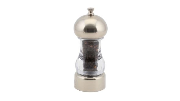 Chrome & Acrylic Salt Or Pepper Grinder 14cm - Genware