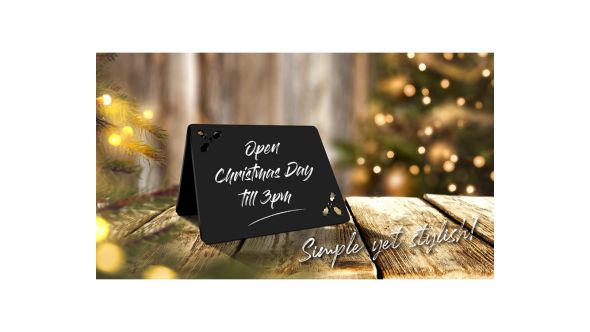 Festive Holly Counter Top Tent Message Board 148 x 150 x 100mm