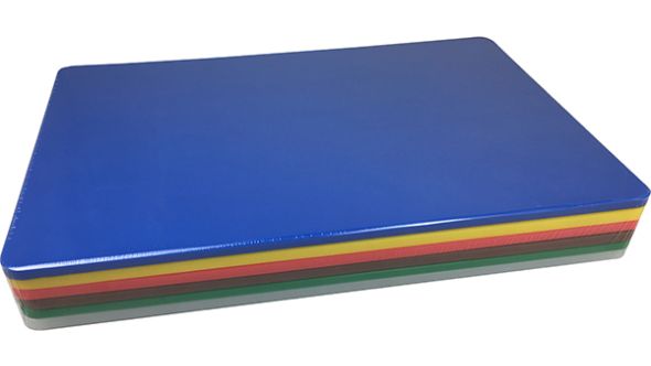 6 Coloured Chopping Boards Set 18x12x5" 45x30x1cm