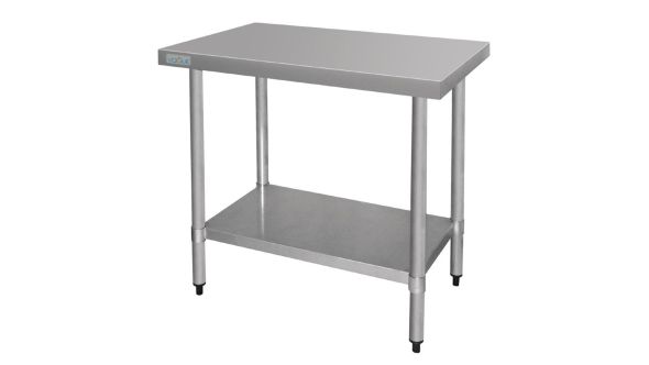 Vogue Stainless Steel Prep Table - T375 - 900(H) x 900(W) x 600(D)mm