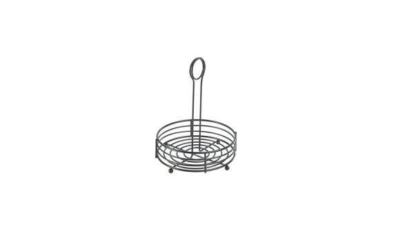 Black Wire Table Caddy 6.5" Ø X 8.5" (H) - Genware