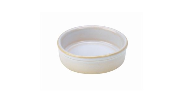 Terra Stoneware Rustic White Tapas Dish 10cm - pk 6