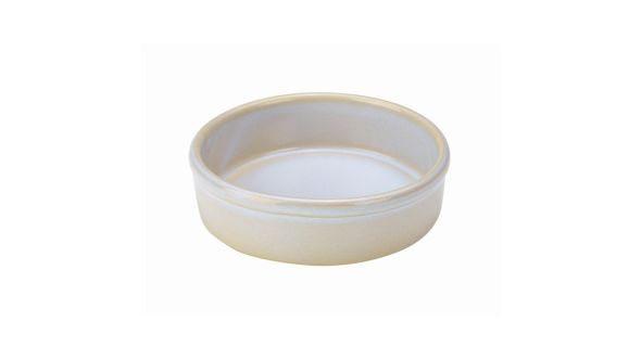 Terra Stoneware Rustic White Tapas Dish 13cm - pk 6