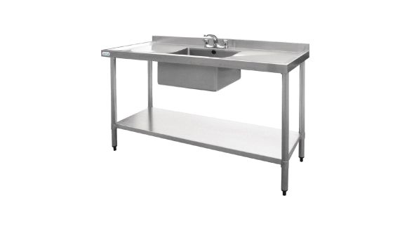 Vogue Stainless Steel Sink Double Drainer 1500mm - DY826