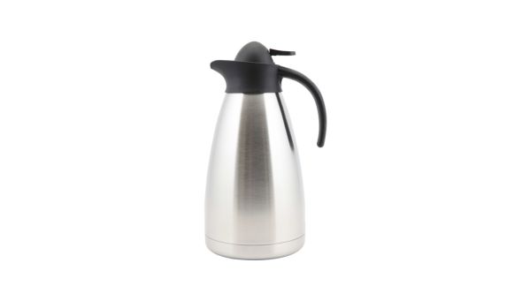 Genware Stainless Steel Contemporary Vacuum Jug 2.0L