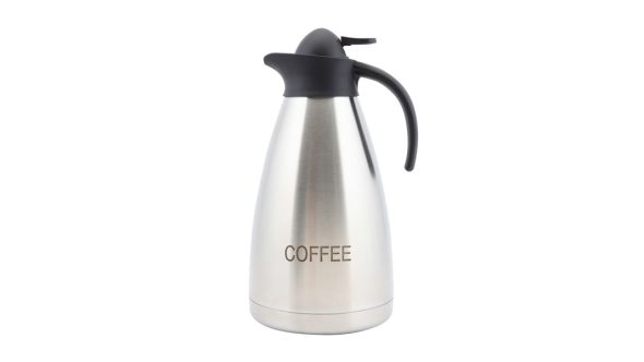 Coffee Inscribed Stainless Steel Contemporary Vac. Jug - Genware