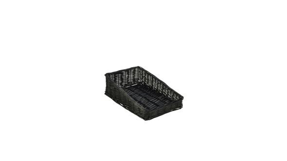 Wicker Display Basket Black 40X25X12cm - Genware