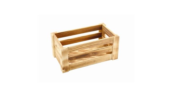 Wooden Crate Rustic Finish 27 x 16 x 12cm - Genware