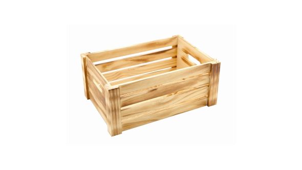 Wooden Crate Rustic Finish 34 x 23 x 15cm - Genware