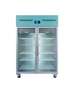 LEC Medical PGR1200UK Glass Double Door Pharmacy Refrigerator, 1200 Litres