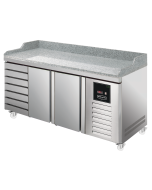 Sterling Pro Green SPI-8-200-27 Granite Top 800mm Fridge Counter, 2 Doors & 7 Drawers