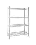 Vogue 4 Tier Wire Shelving Kit 1220x610mm