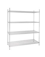 Vogue 4 Tier Wire Shelving Kit 1525x610mm
