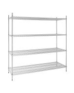 Vogue 4 Tier Wire Shelving Kit 1830x610mm