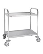 Vogue Stainless Steel 2 Tier Clearing Trolley Small
