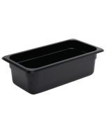 Vogue Polycarbonate 1/3 Gastronorm Container 100mm Black