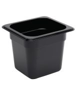Vogue Polycarbonate 1/6 Gastronorm Container 150mm Black