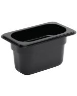Vogue Polycarbonate 1/9 Gastronorm Container 100mm Black