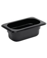 Vogue Polycarbonate 1/9 Gastronorm Container 65mm Black