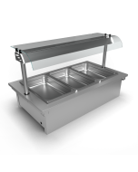 Moffat D3BM Drop-In Bain Marie Dry Heat Model with Curved Glass Open Front Gantry