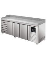 Sterling Pro Green SPI-8-250-37 Granite Top 800mm Fridge Counter, 3 Doors & 7 Drawers