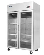Atosa YCF9408GR Slimline Glass Double Door Upright Freezer, 900 Litres