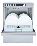 Adler AD50-DP-30 500mm Basket Dishwasher with Drain Pump & Chemical Pump, 18 Plates (30 Amp Plug)