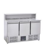 Sterling Pro Cobus SPU903PZ 3 Door Pizza Counter Granite Top 8 x GN1/6, 402 Litres 